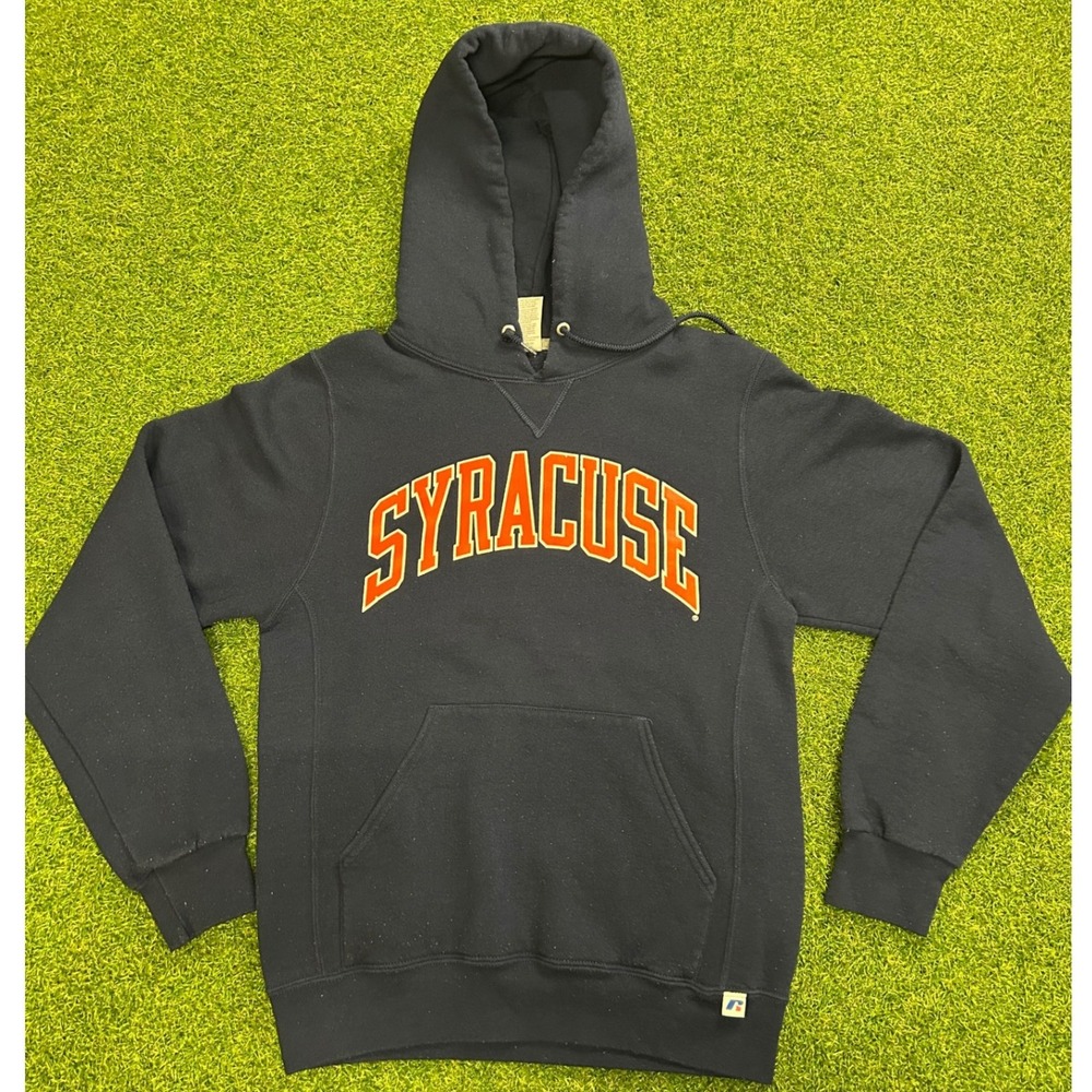 Vintage Syracuse University Hoodie Navy Blue Small NCAA Sweatshirt Russell